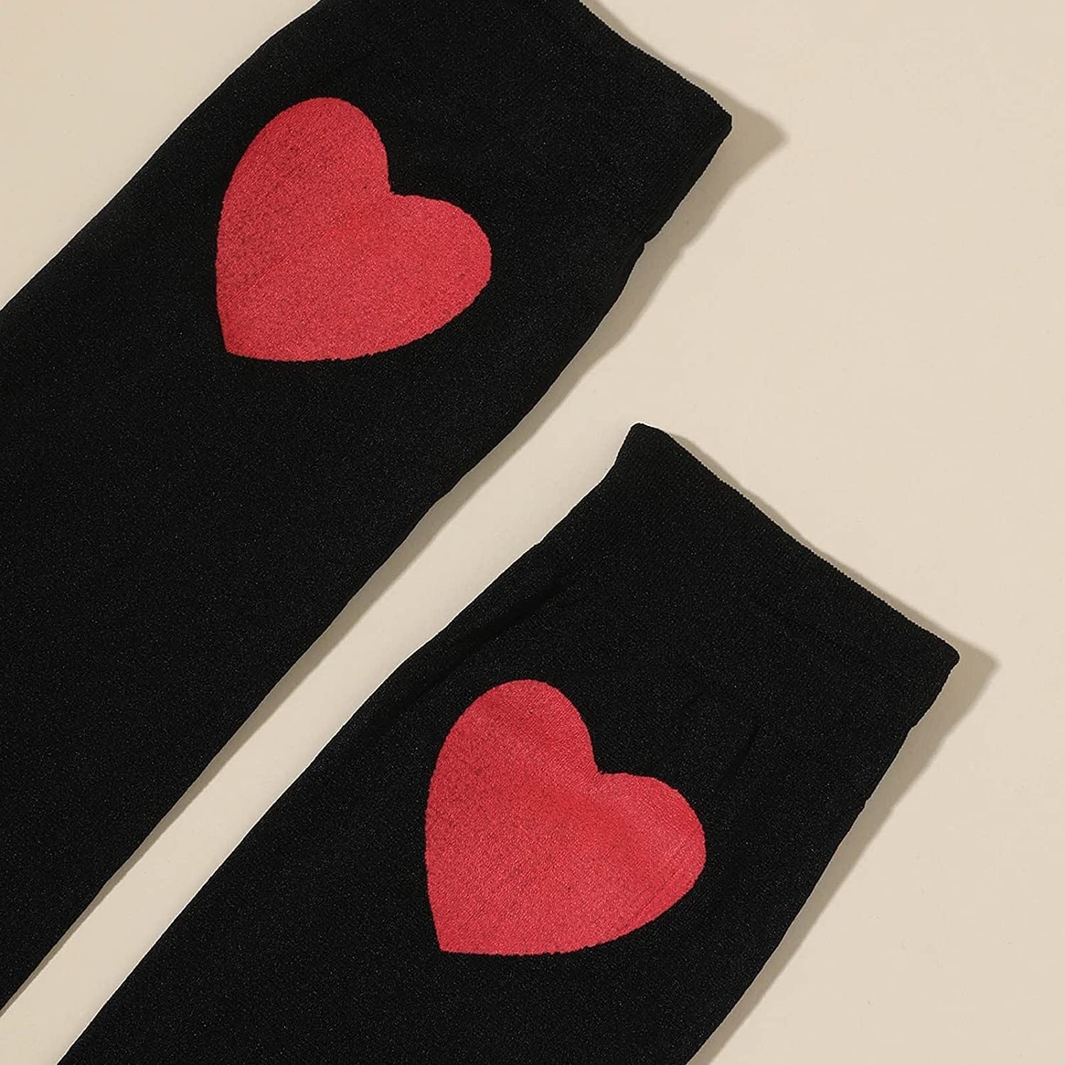 Wintersocken Bettsocken 2 Paar Damen Kniestrümpfe Liebesmuster Overknee Strümpfe Stricksocken Hohe Kniestrümpfe Warme Flauschige Socken