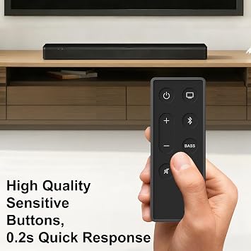 Replacement Remote Control for Bose Soundbar Series II 418775 410376 431974 845194, Ergonomic TV Sound System Remote Control, for Children Adults Elderly (Black)
