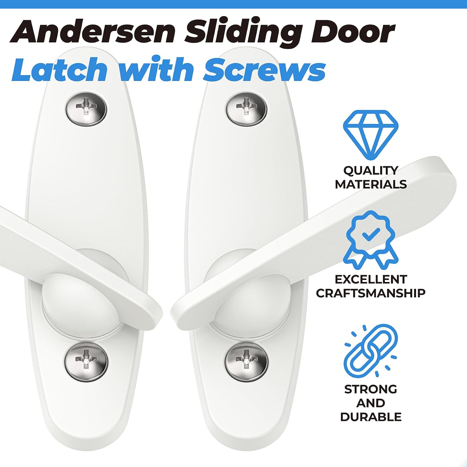2573609 Replacement Andersen Gliding Door Thumb Latch Compatible with Andersen Sliding Glass Door Lock, Fits for Andersen Narroline Gliding, Frenchwood Gliding Doors and Perma-Shield Gliding Doors