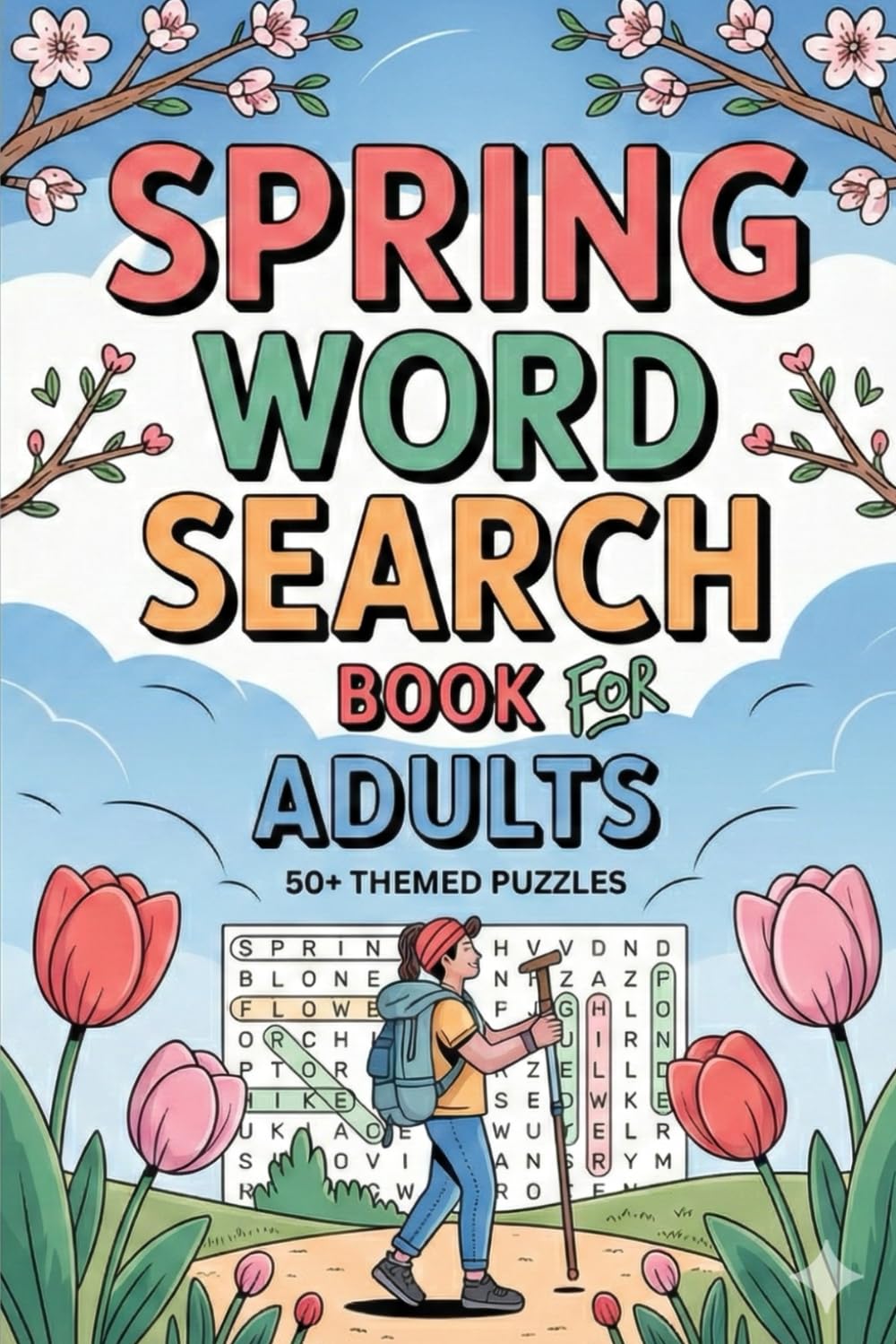 SPRING WORD SEARCH BOOK FOR ADULTS: 50+ THEMES PUZZLES: Brain-Teasing Skill-Building Puzzle Workbook with Relaxing Routine