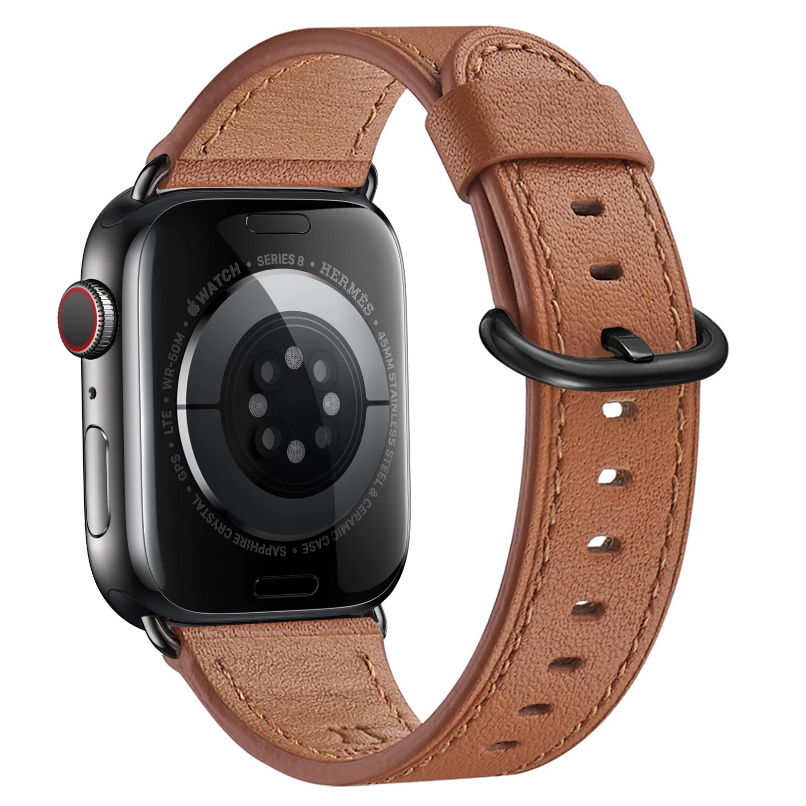 WFEAGL Compatible with Apple Watch Band 41mm 40mm 38mm 42mm series 11 10 Women Top Genuine Leather Band