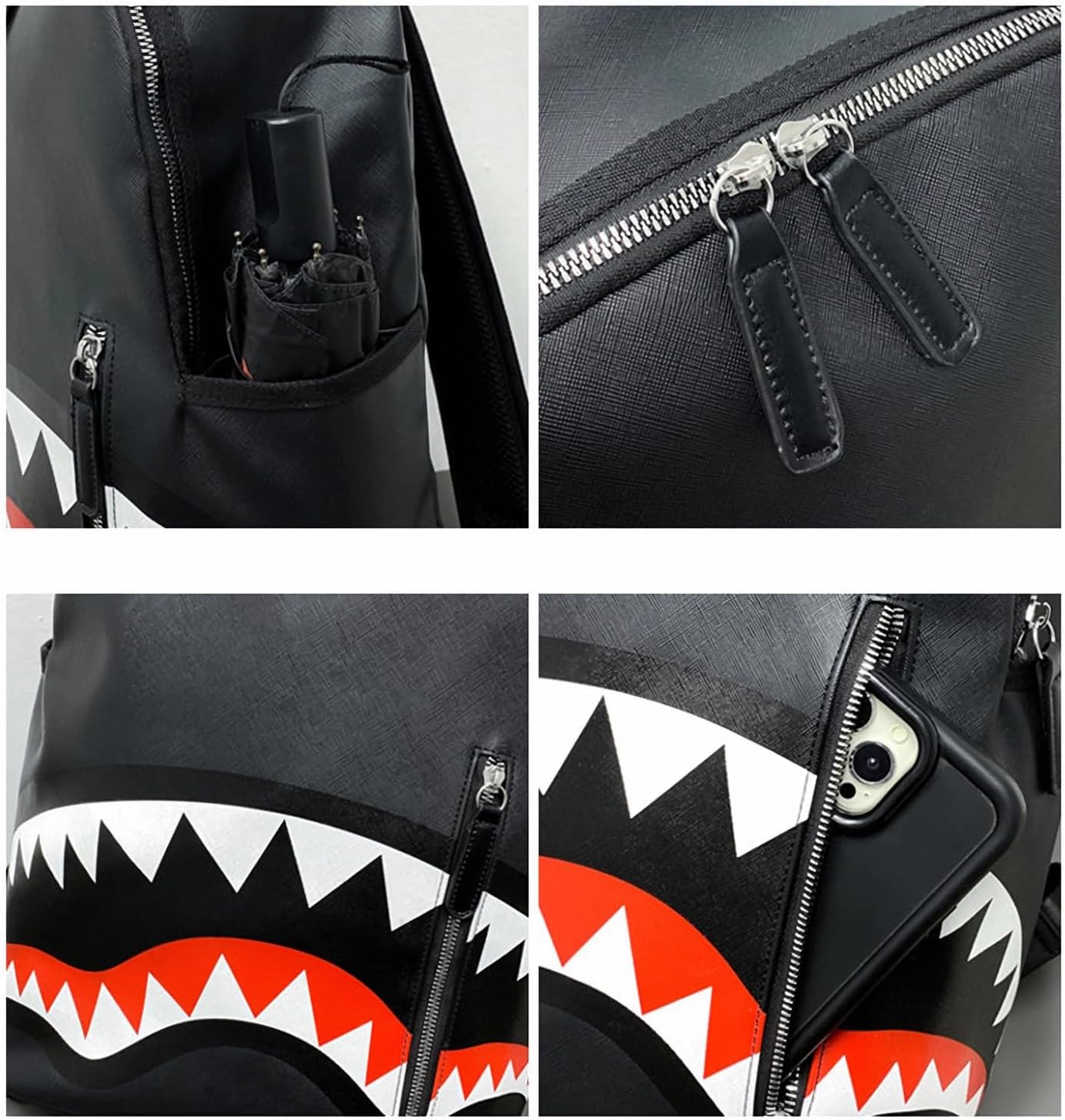 Vintage Stylish Backpack - Laptop PU Leather Rucksack, Lightweight Commuter & Travel Bag, Unisex Fashion Daypack (Black, One Size)