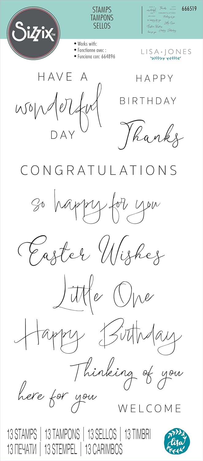 Sizzix Clear Stamps-Daily Sentiments
