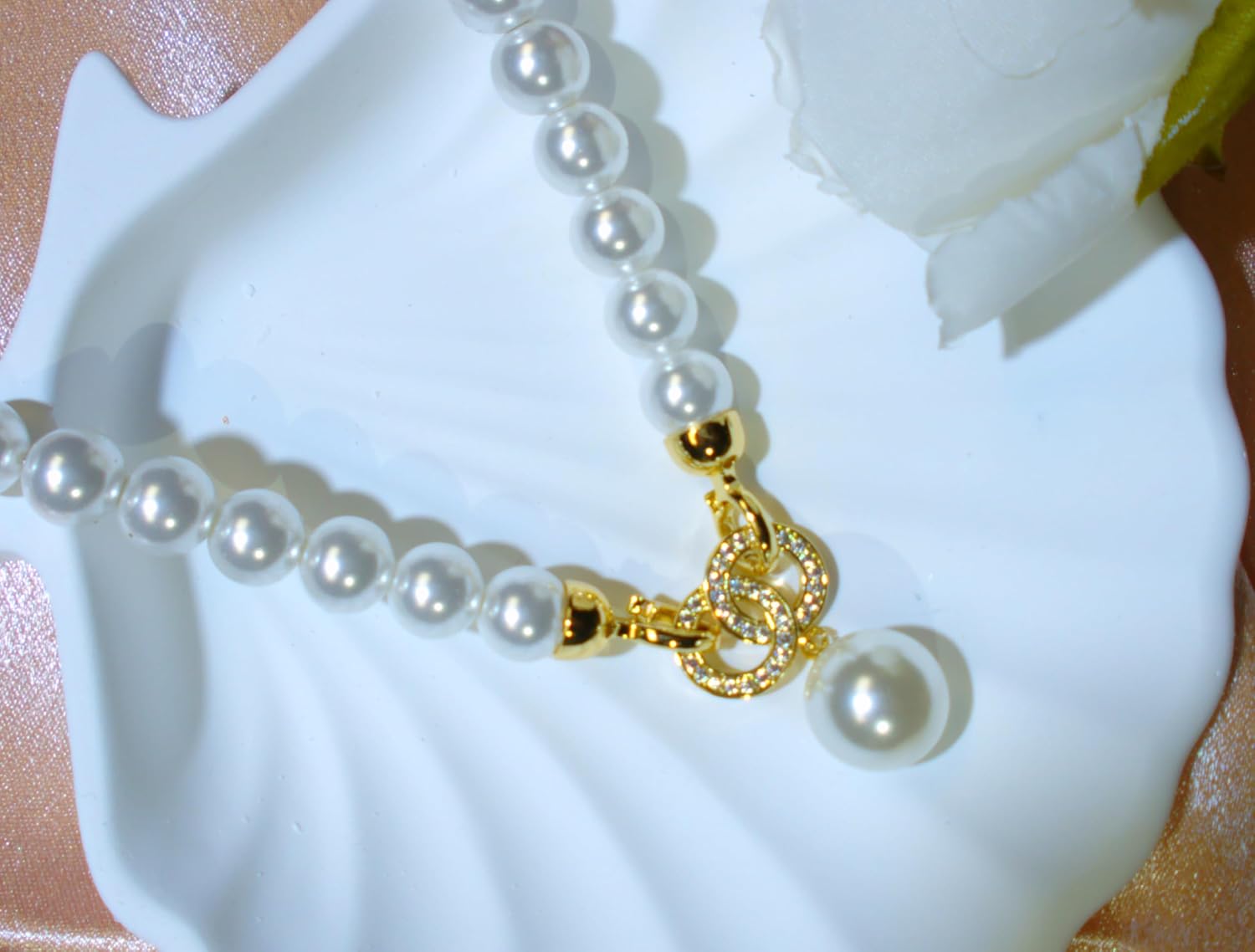 8mm & 10mm South Sea Pearl Pendant Necklace for Women - 8mm & 10mm Tahitian Pearl Necklace Single Pearl Necklace for Women with 925 Sterling Silver Chain