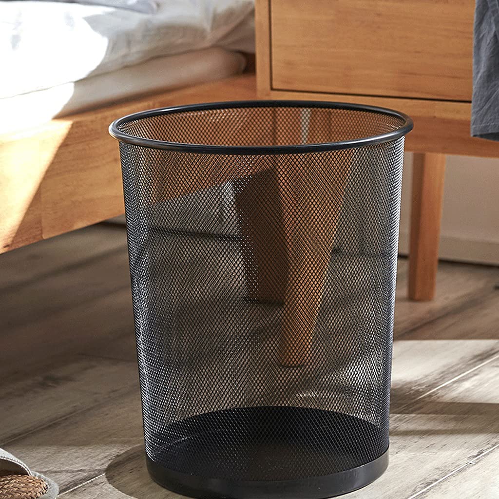 Cestino per rifiuti da ufficio in rete rotonda (9L / 12L / 18L) per uso domestico o ufficio cestino rifiuti (taglia : 9L)