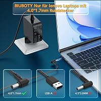 BIUBOTY 65W Lenovo laptop töltő IdeaPad Yoga Flex sorozathoz 4.0x1.7mm 2