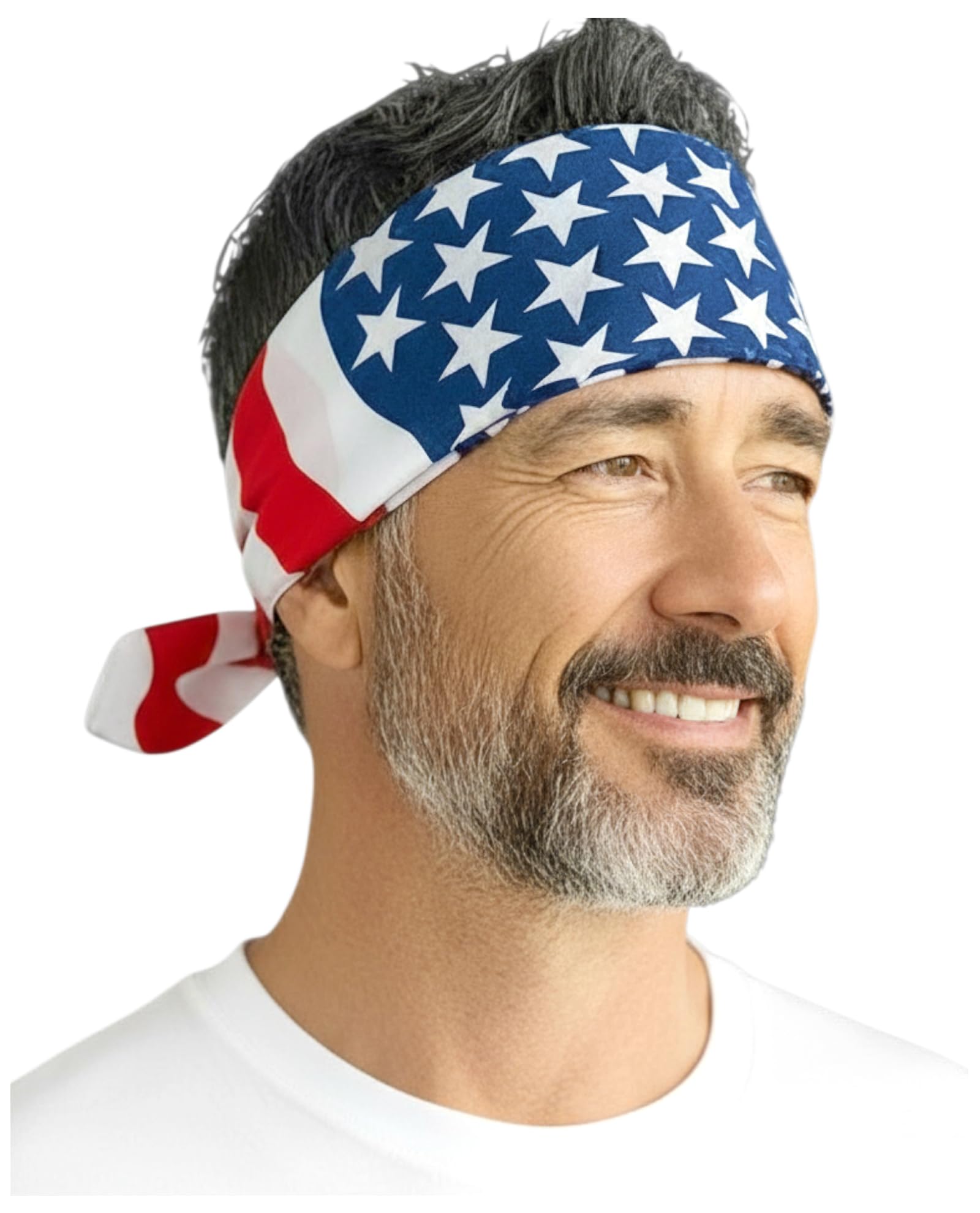 American Flag Bandana Headband Men's Patriotic Bandana USA Flag Apparel USA Clothing - One Size
