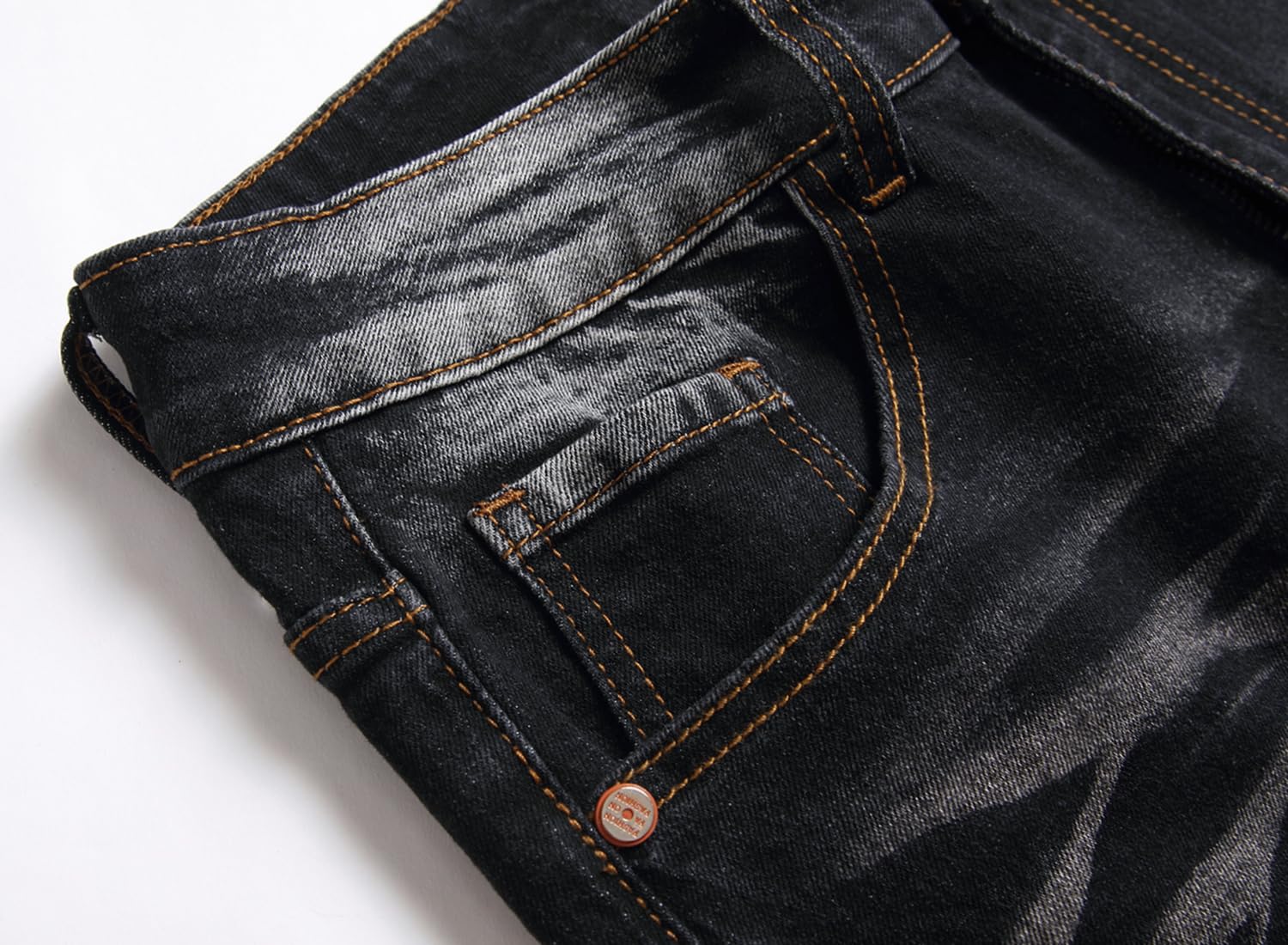 Jeans da uomo, slim fit, elasticizzati, strappati, per uomini, casual, alla moda, stile skinny