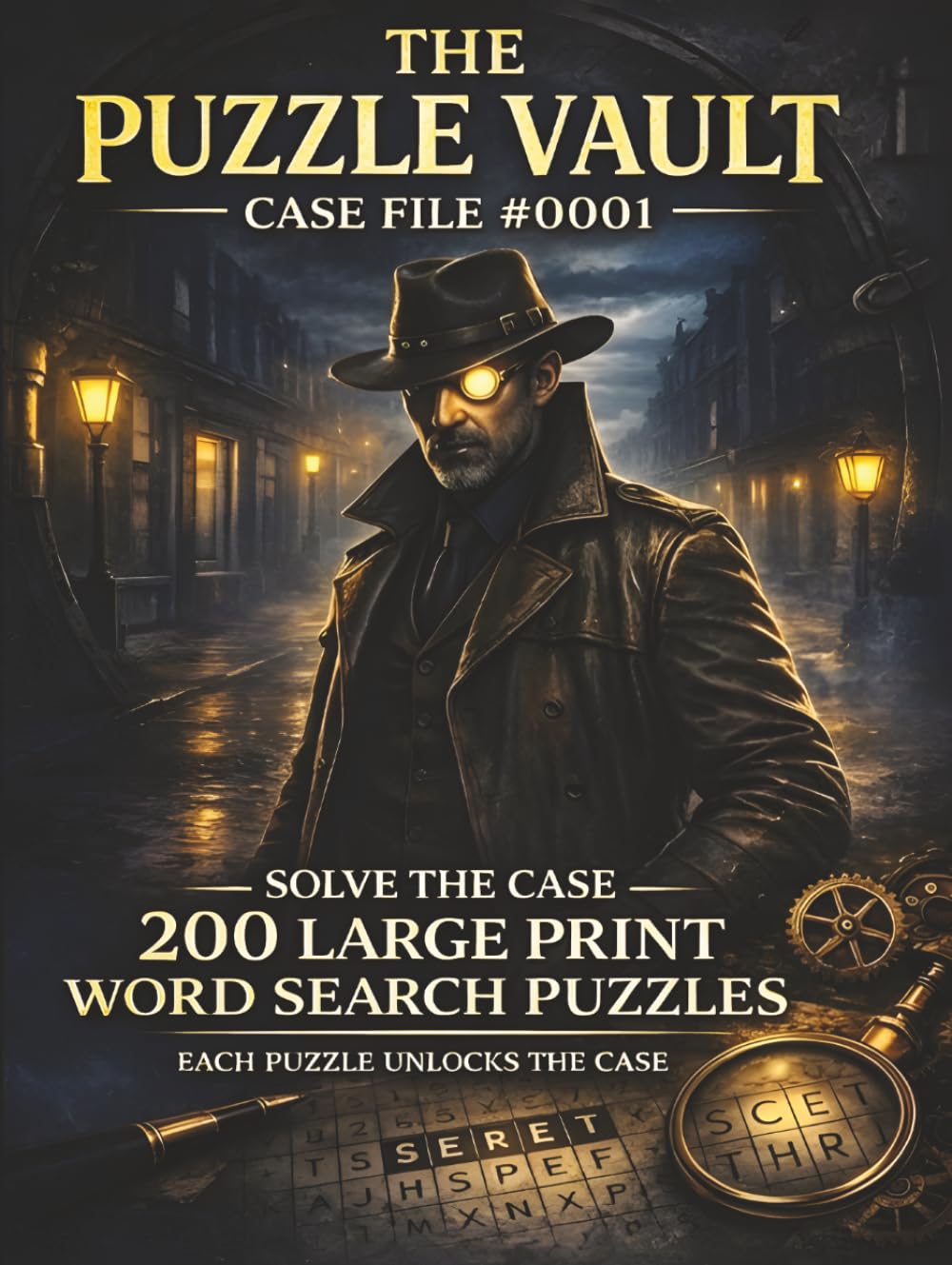 The Puzzle Vault: Case File #0001: 200 Large Print Mystery Word Search Puzzles for Adults and Seniors      Hardcover – Large Print, March 17, 2026
