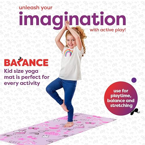 Miniatura 2 de Antsy Pants Tapete de yoga para niños, tapete de yoga para niños, esterillas de yoga para entrenamiento en casa, esterilla de yoga de viaje,
