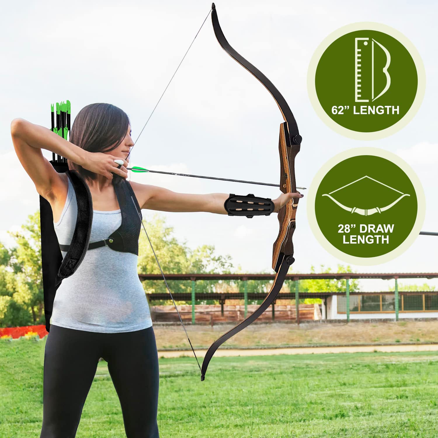 Samick Sage Takedown Recurve Bow and Arrow set Ready to shoot Archery