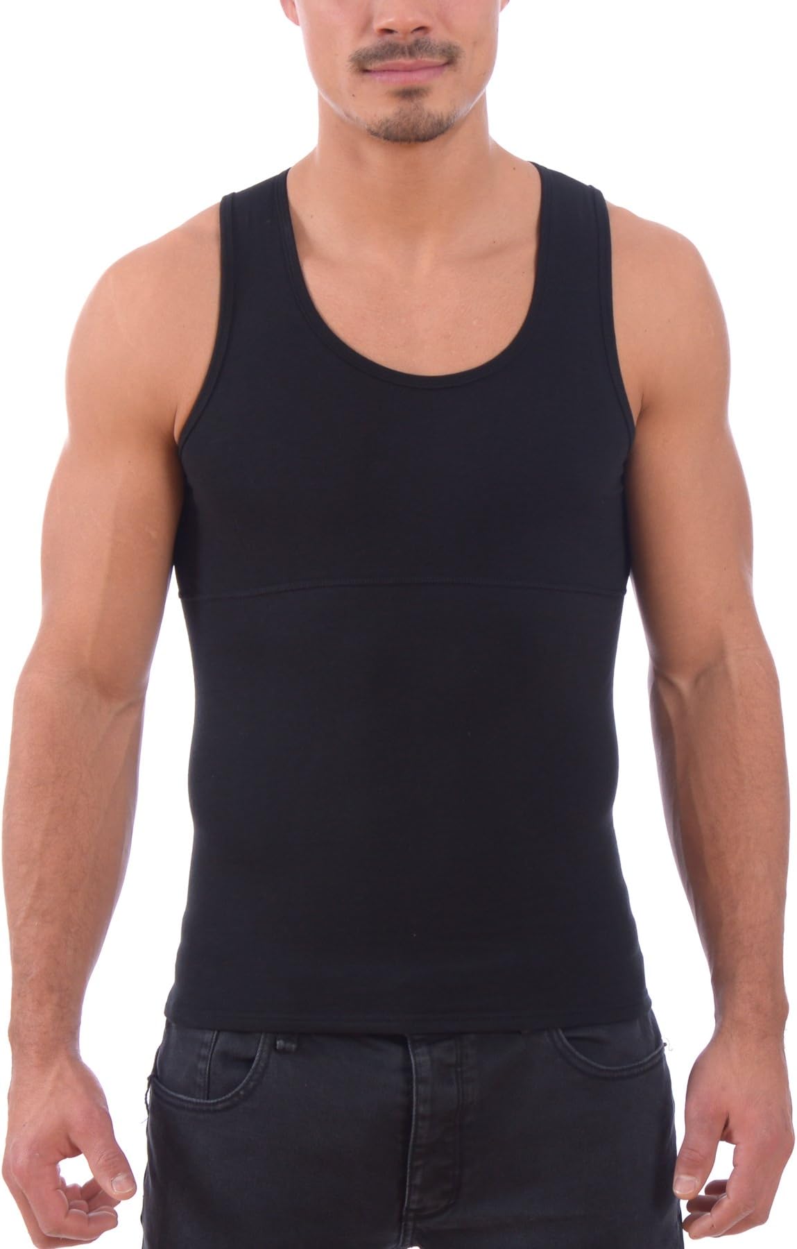 Powerbody Men's Instaslim Shapewear Compression Sculpting A-Shirts Tank Tops