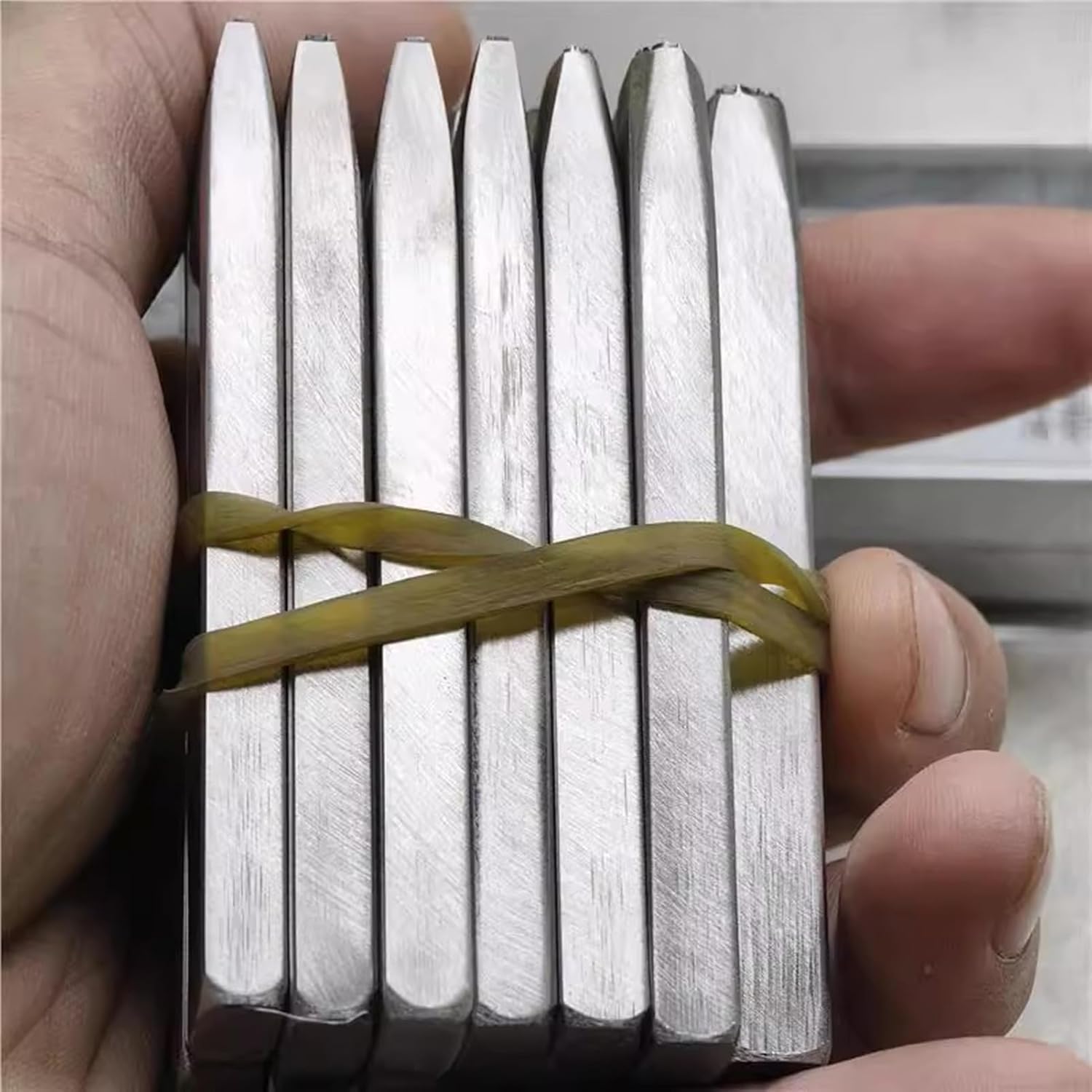Customized Metal Stamping Design Stamp Tool, Mountain Patterns, Used for Leather, Metal, Paper, Wood (Pattern 1)
