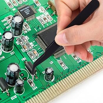 Amazon.co.jp: Mudder ESDピンセット 非磁性ピンセット 先細曲りタイプ