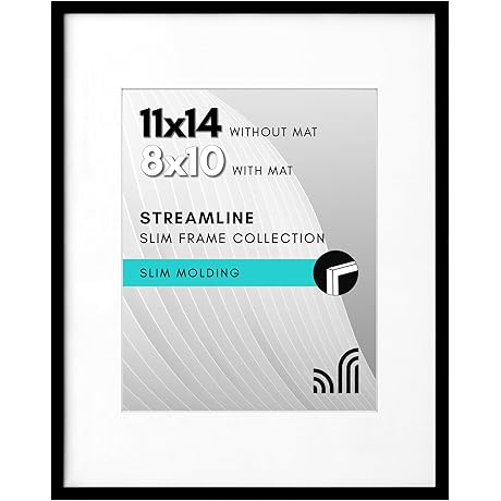 Americanflat 11 x 14 Picture Frame for Wall Display in Black