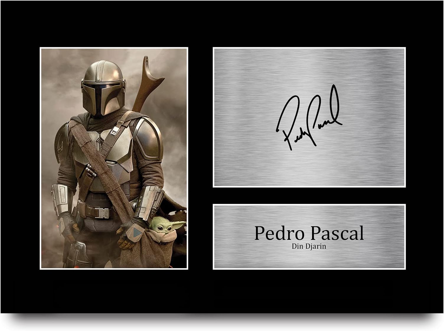 HWC Trading A4 Pedro Pascal The Mandalorian Gifts Printed Signed Autograph Picture For TV Show Fans