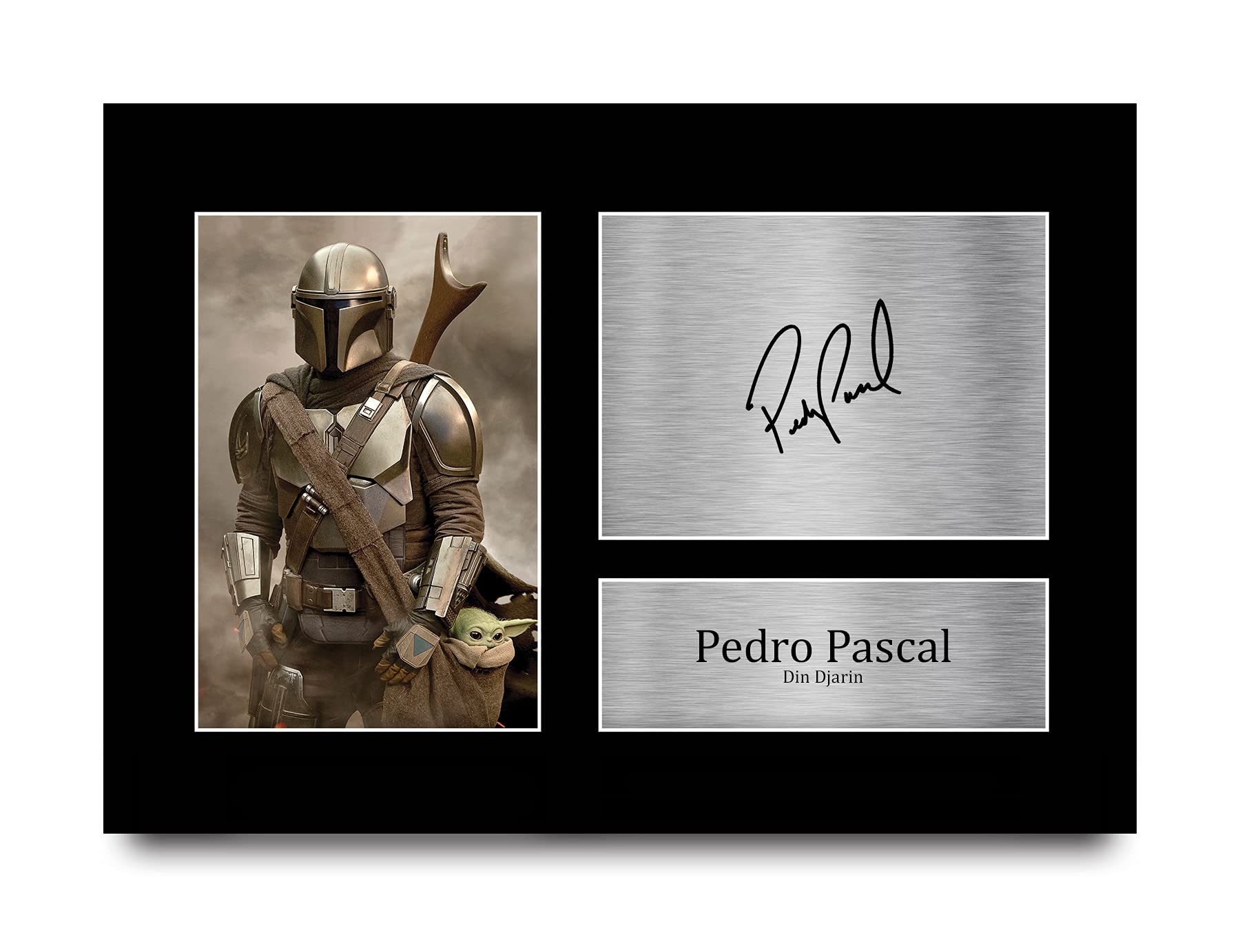 HWC Trading A4 Pedro Pascal The Mandalorian Gifts Printed Signed Autograph Picture For TV Show Fans