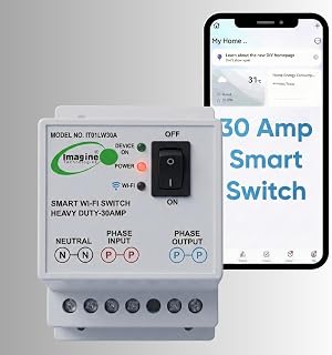 Imagine Technologies 30A(6600W) BLE + WiFi Smart Switch for AC, Geyser, Water Pump, Room Heater Heavy Duty Compatible with... Price In India