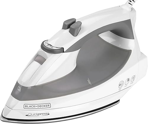 Black & Decker F976 - Plancha rápida con tecnología Smart Steam, color blanco y plateado