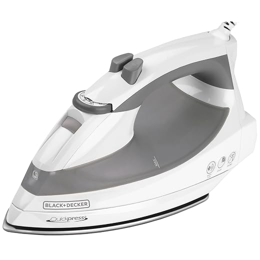 BLACK+DECKER F976 Quickpress Iron with Smart Steam Technology, White/Silver