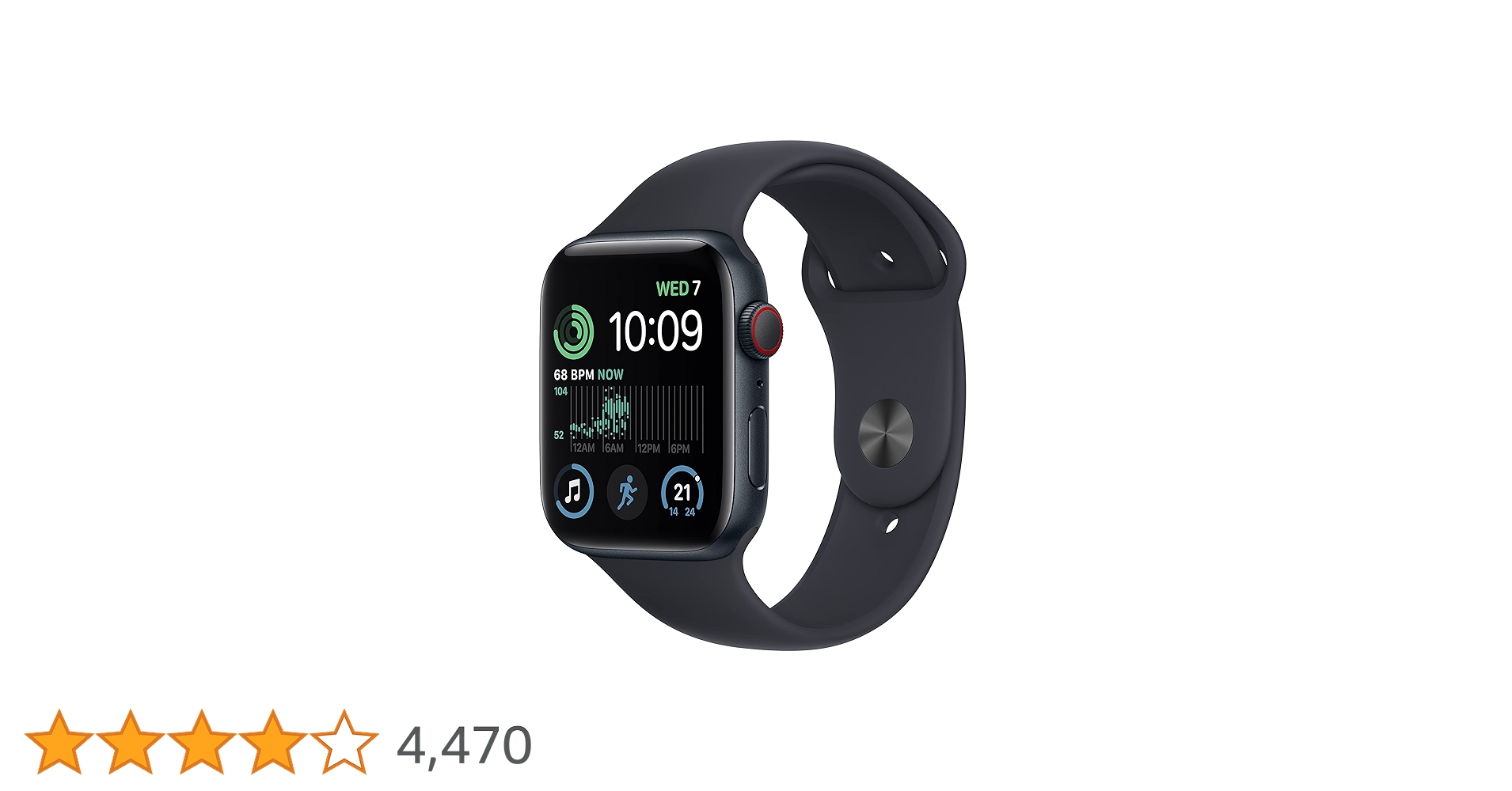 Apple Watch SE 44㎜ Apple Watch SE（GPS + Cellularモデル）- 44mmミッドナイト