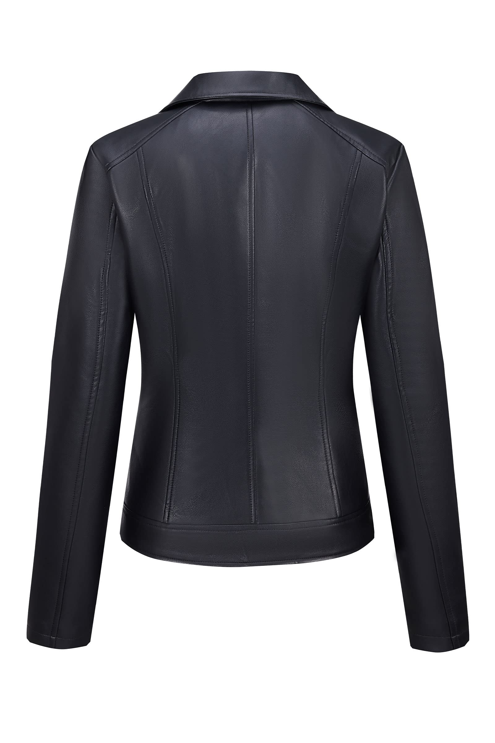 Bellivera Womens Faux Leather Casual Jacket 2025 Spring Trendy Motorcycle Outfits Lightweight Classic Coat — view 2