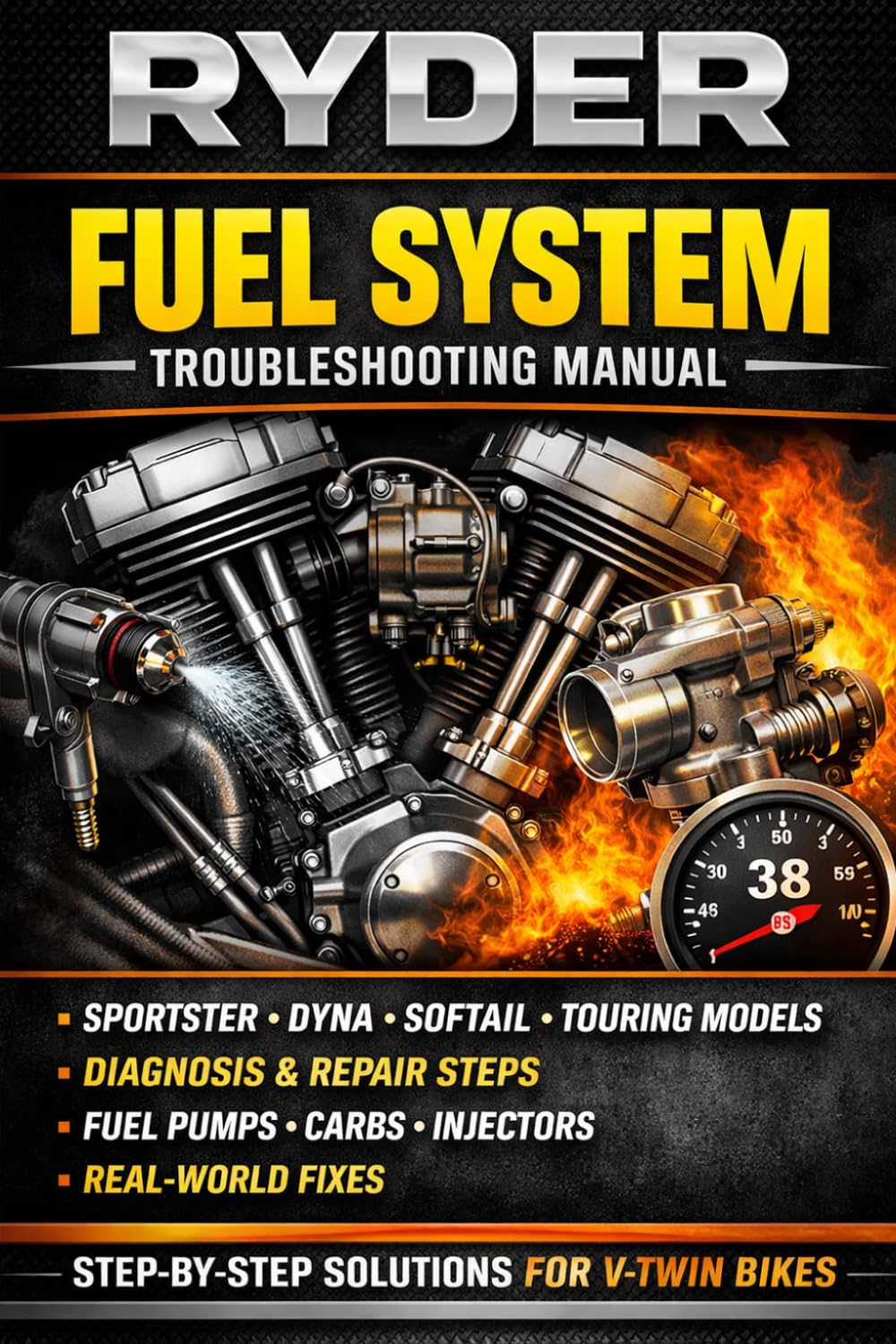 FUEL SYSTEM & PERFORMANCE TROUBLESHOOTING MANUAL: Fix Fuel Delivery, Poor Performance, Stalling & Running Issues Step-by-Step with Tools, Specs, and Real Repair Costs (RYDER Manual Series)      Paperback – Large Print, March 26, 2026