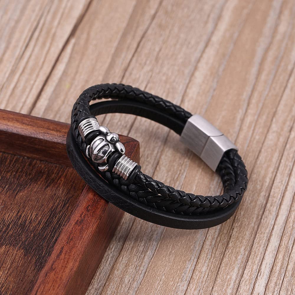 Bracciale In Pelle Unisex Con Fibbia Larga - Accessorio Moda Casual Per Uomo E Donna, Regalo Versatile