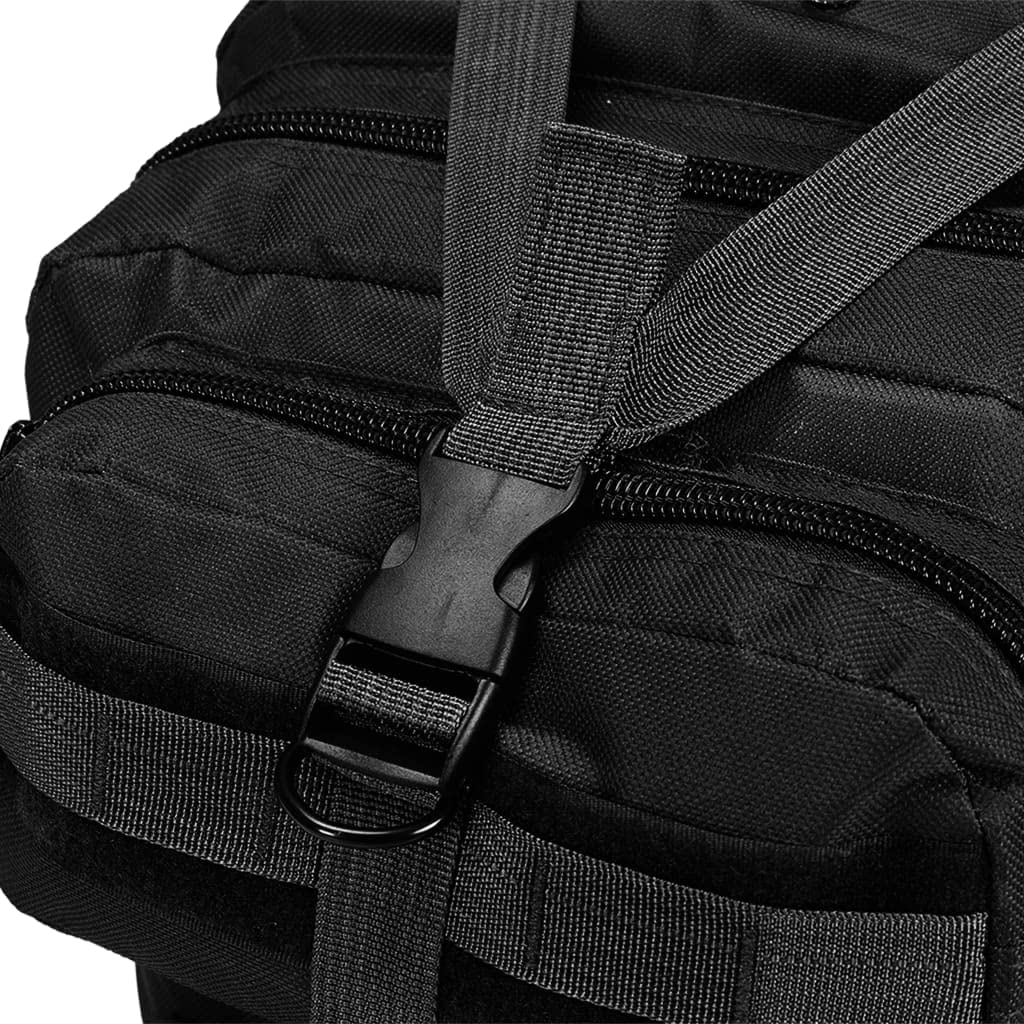 Generico Zaino in Stile Militare 50 L Nero,Bagagli e Borse,Zaini-91384