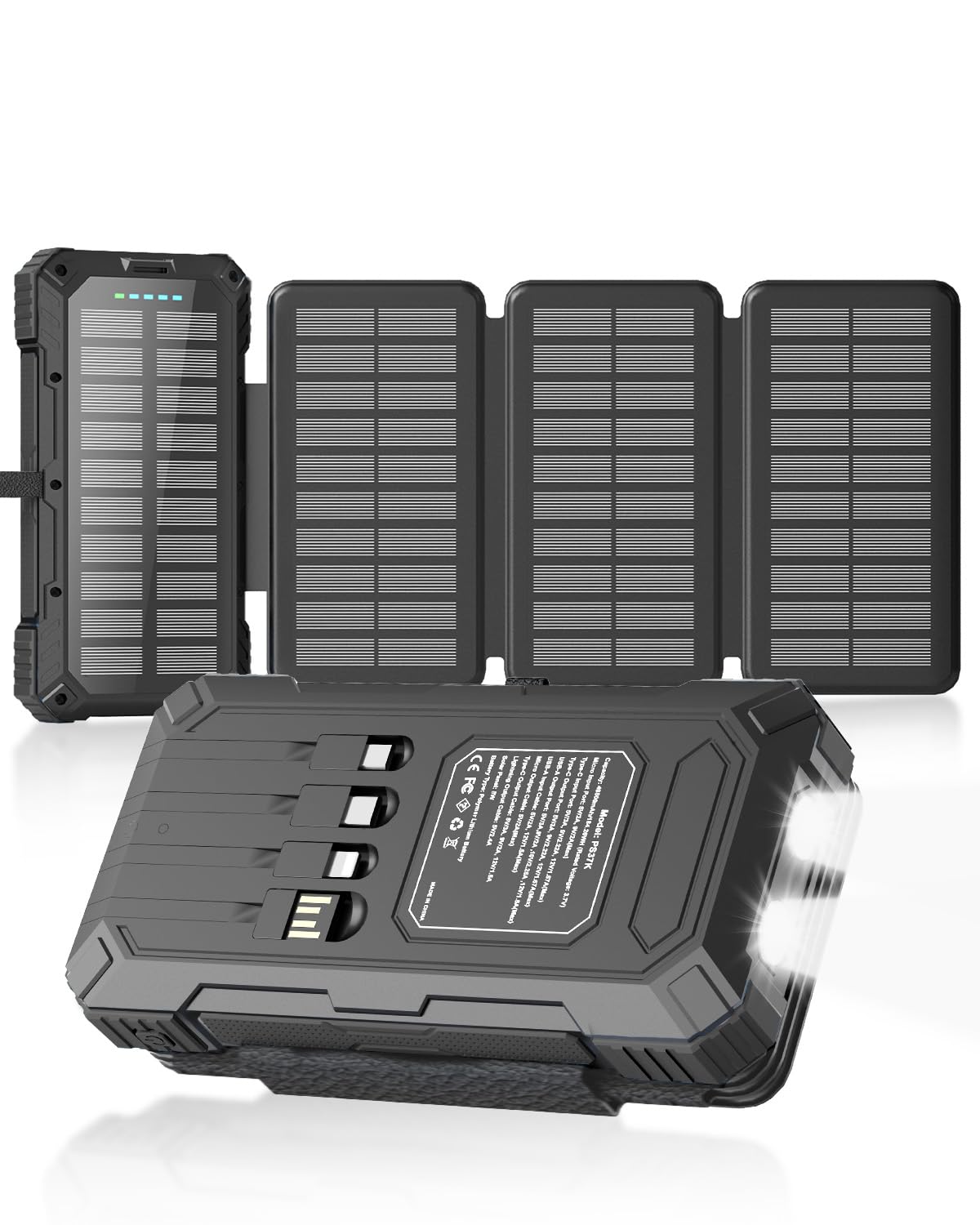 solar charger power bank 49800mah fast charging USB-C