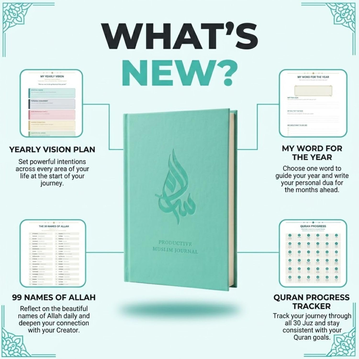 Salam Journal, agenda giornaliera islamica con monitoraggio delle preghiere, Hadith e Duas, layout non datato con copertura di 6 mesi, regalo per Ramadan ed Eid, per musulmani, pianificatore Ramadan