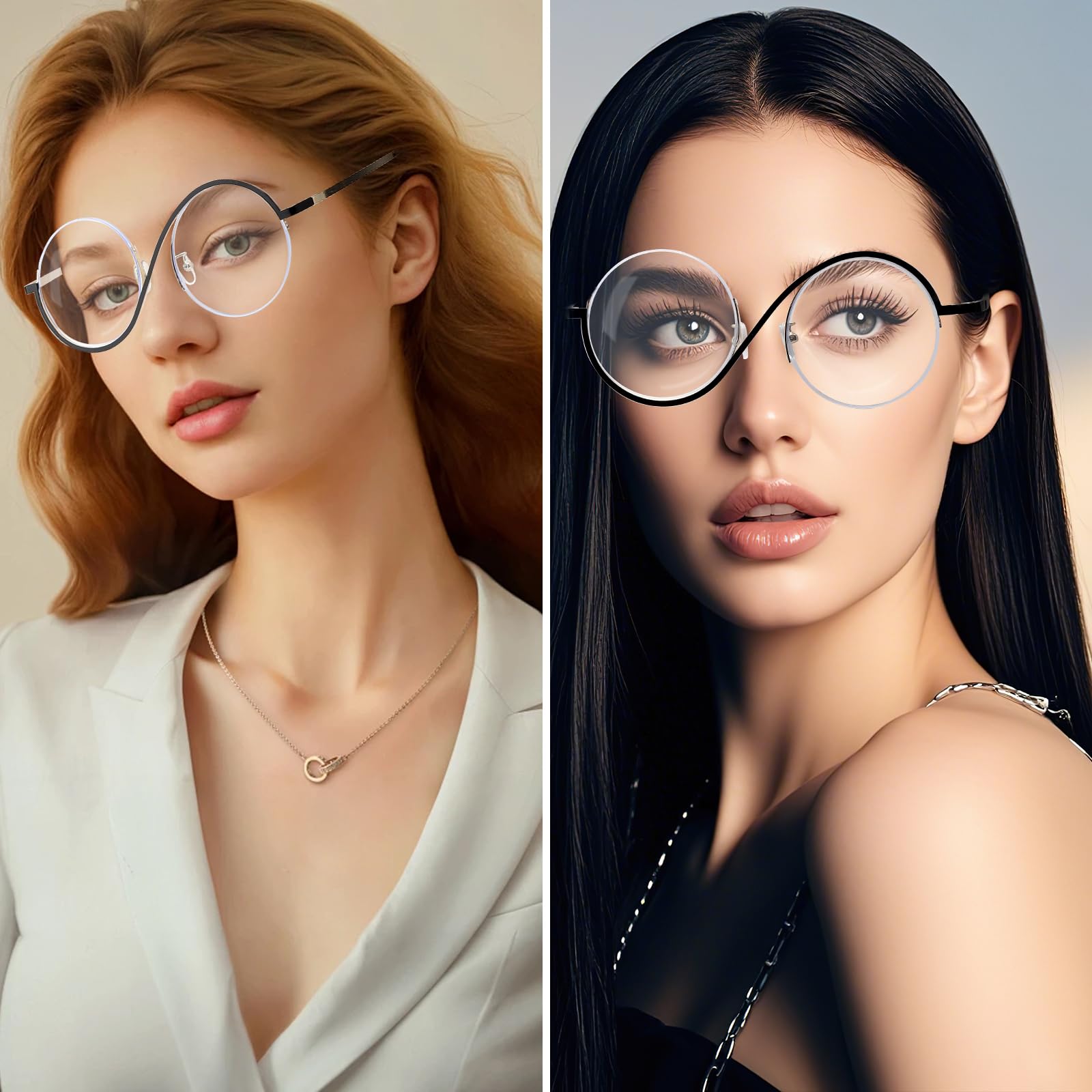 Elphaba Cosplay Eyewear okrągłe okulary z organizerem, okulary Elphaba, kostium czarownicy, akcesoria na Halloween