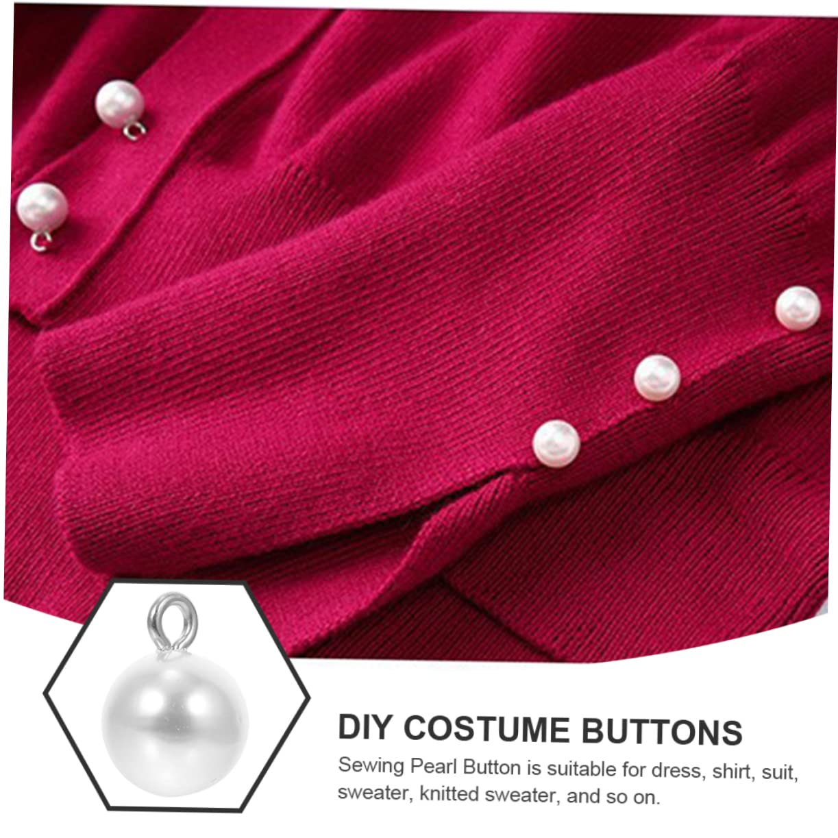 Tofficu 300stücke Perlenknöpfe Für Kleidung Glänzende Elegante Nähknöpfe Für Blusen Sweater Und Diy-projekte