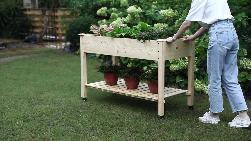 Amazon.com: Dkelincs Raised Garden Bed, Wood Elevated Outdoor