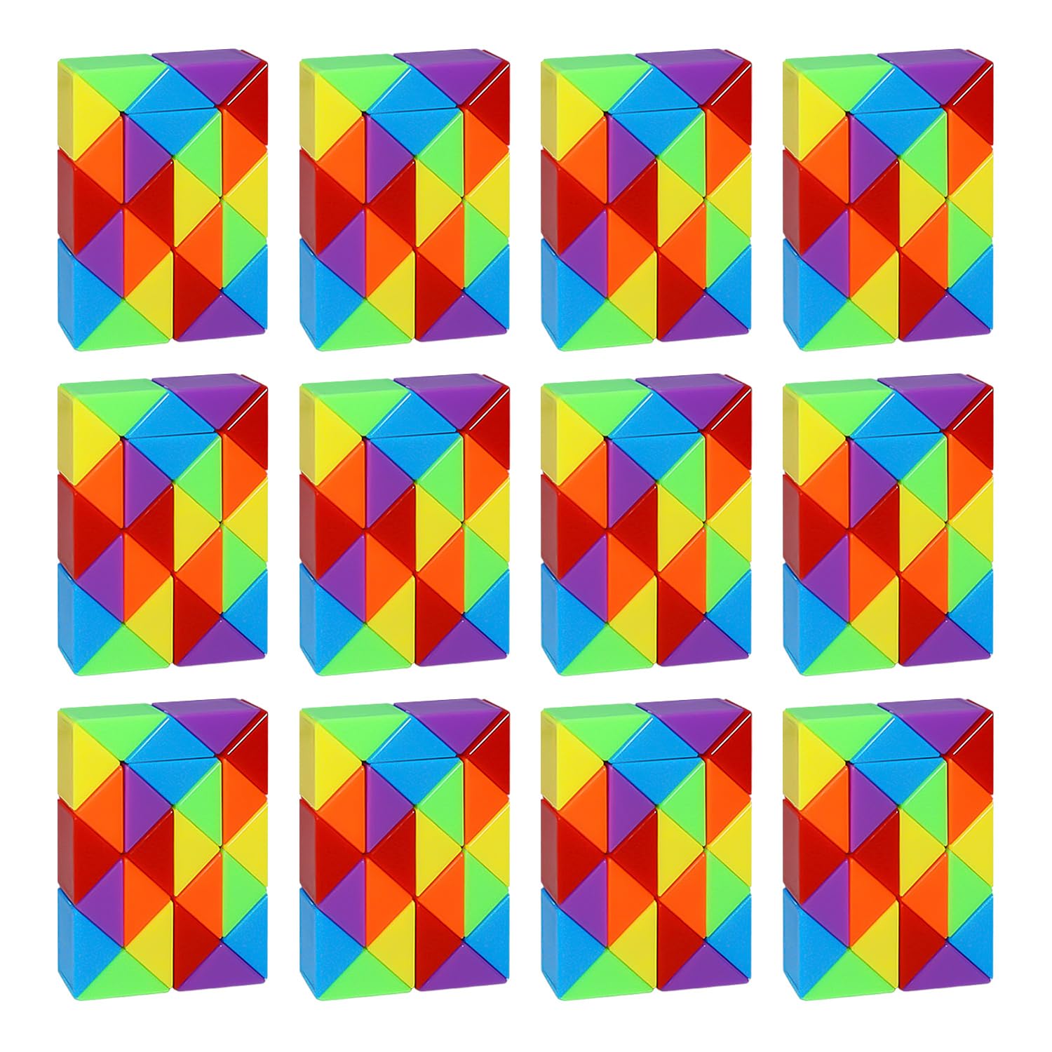 16-Piece Colorful Magic Ruler, 24-Segment Variable Toy, Children's Educational Toy, Multi-play Three-Dimensional Toy, Long Deformation Puzzle, Children's Toy Gift