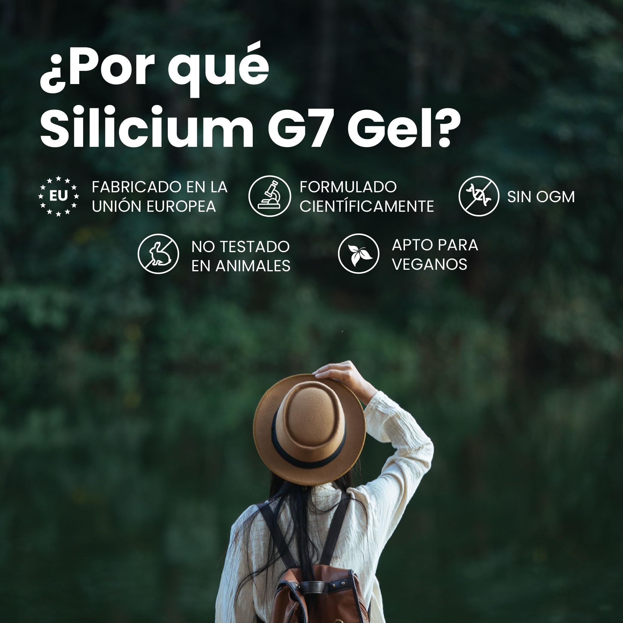 Silicium G7 Gel Corporal con Alta Concentración de Silicio para Articulaciones y Músculos Absorción Rápida Textura Ligera Uso Diario Formato Tópico sin Parabenos. 150 ml