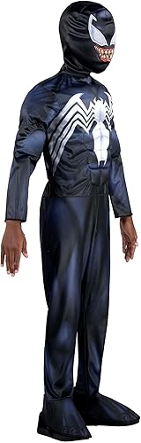 Miniatura 2 de Marvel Venom - Disfraz oficial de Halloween para jóvenes, overol acolchado con máscara desmontable