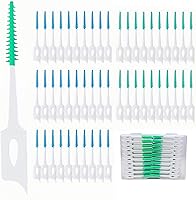 Vista 1 de 300 Piezas Cepillos Interdentales de Doble Uso de Silicona Suave, Púas Dentales Desechables, Púas de Hilo Dental Premium para Limpieza Efectiva
