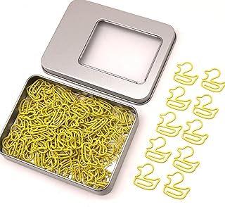 60 Pcs Yellow Duck Paper Clips, Cute Duck Gifts for Women | Cute Office Supplies Desk Accessories Stationery for Women Teachers Students Coworkers
