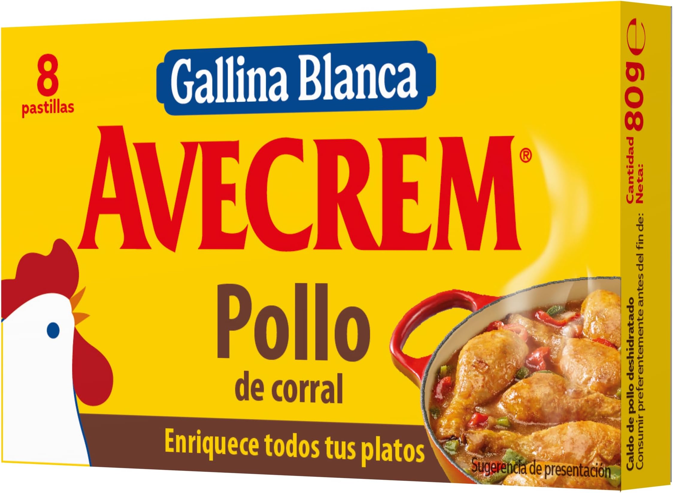 Gallina Blanca Avecrem Caldo De Pollo - 8 pastillas