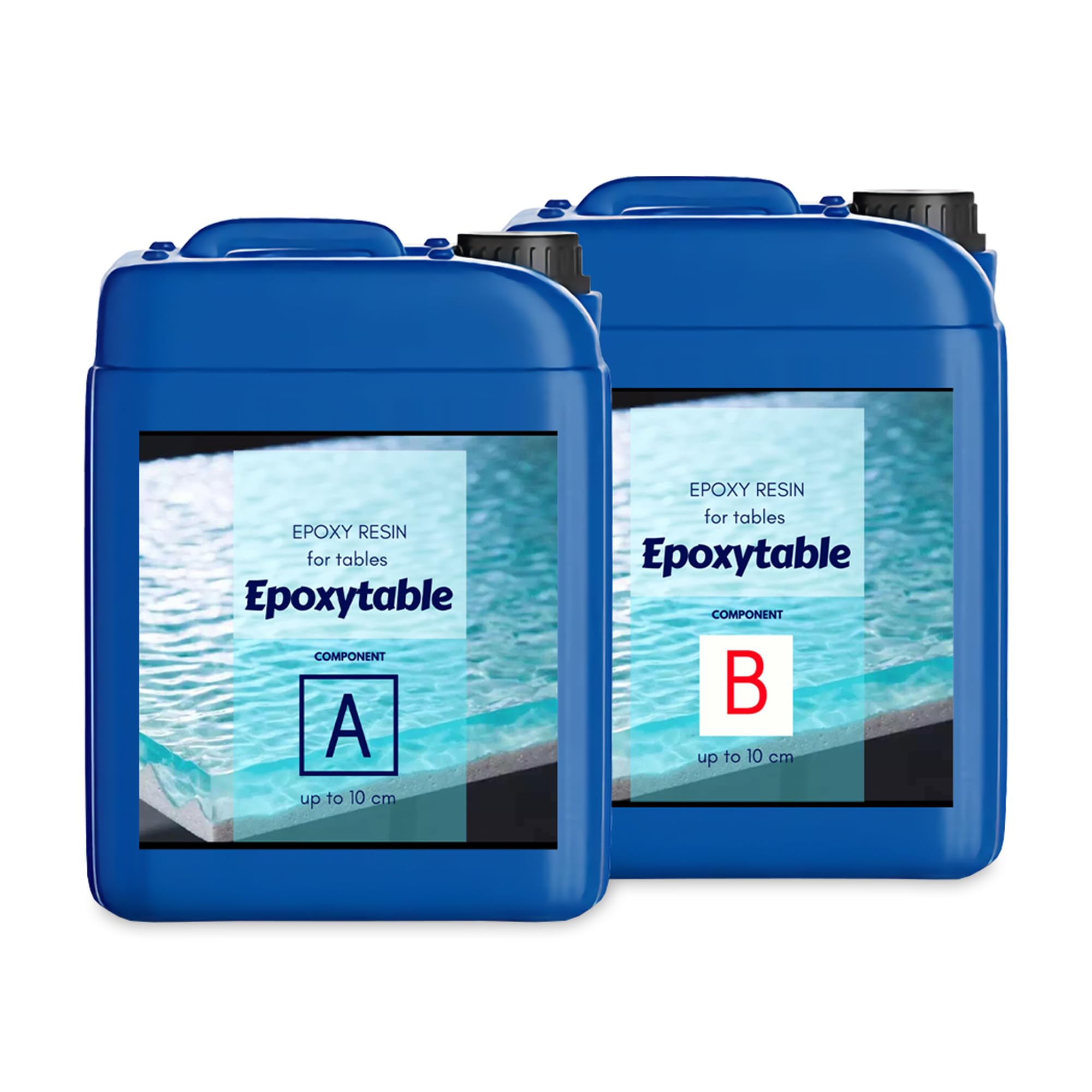 Resin Pro EPOXYTABLE 10 Resina epoxi para vaciados de hasta 10 cm, ideal para mesas de madera, vaciados grandes, obras de arte sin burbujas - 100% Made in Italy - 20 Kg
