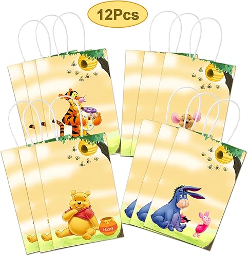 Miniatura 3 de yaxundabcg Woodland Winnie - Bolsas de fiesta para baby shower, suministros de fiesta de cumpleaños, bolsas de regalo de fiesta de Winnie, bolsas de