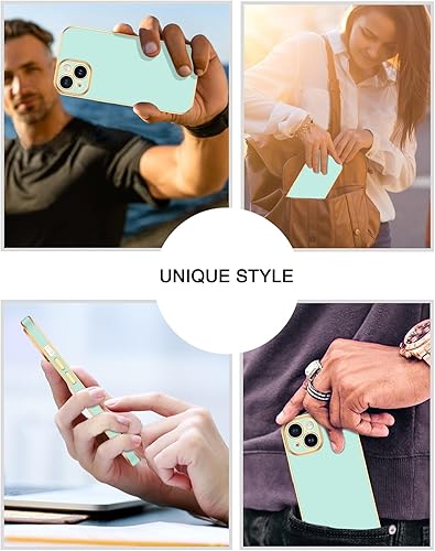 Miniatura 7 de BENTOBEN Funda compatible con iPhone 15 de 6.1 pulgadas 2023, ajuste delgado, dorado, de lujo, de poliuretano termoplástico, a prueba de golpes,