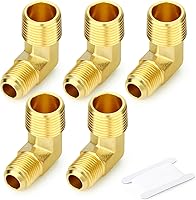 Vista 25 de GASHER 10 piezas de conector de tubo con abocinamiento SAE de latón, conector de tuerca de 1/2 pulgada para aire acondicionado, extensión de cobre