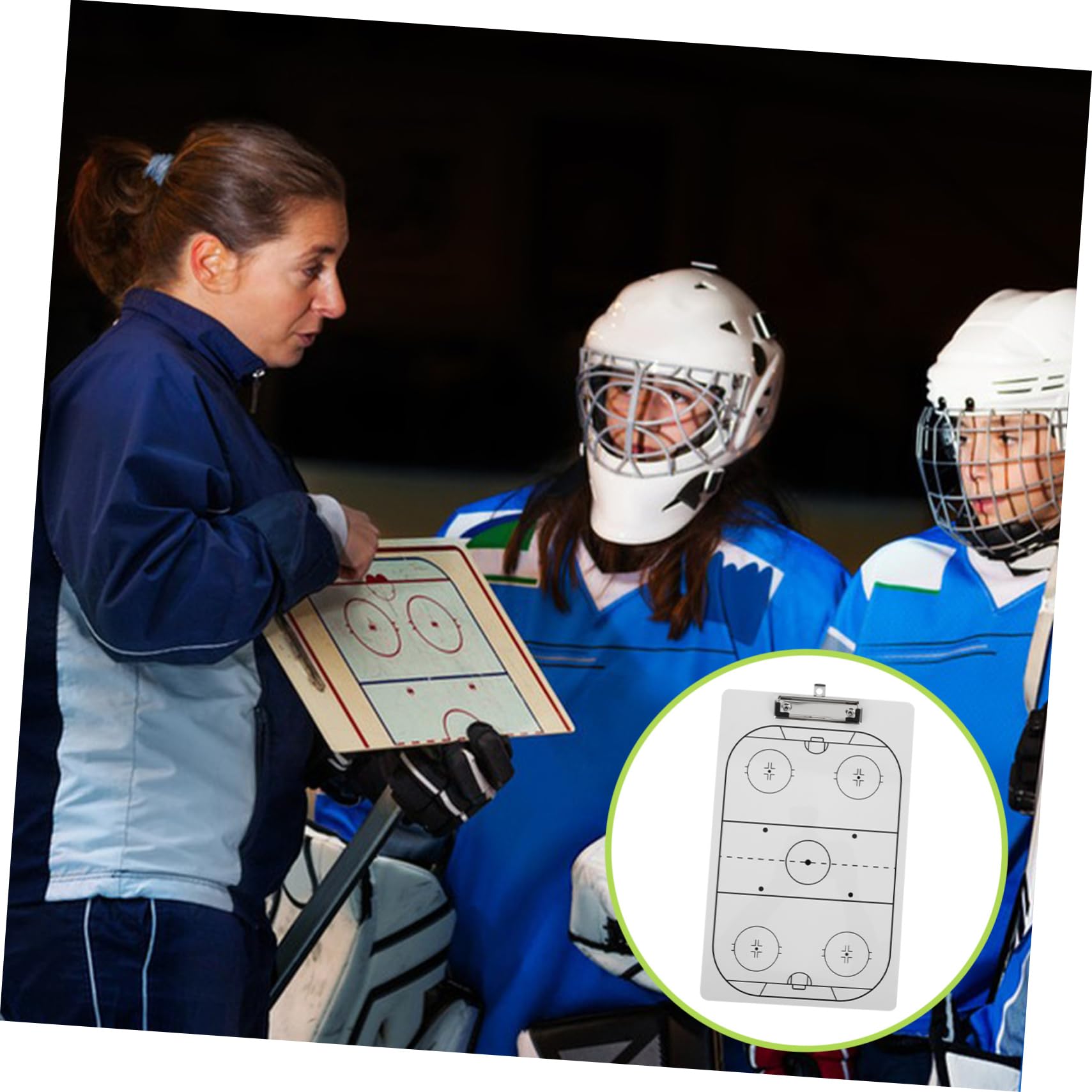 Toddmomy Pizarra Blanca De Hockey para Entrenadores, Tablero Táctico Borrado En Seco, Superficie Duradera, Portátil y Ligera, Herramienta De Estrategia para Hockey sobre Hielo y Deportes De Equipo