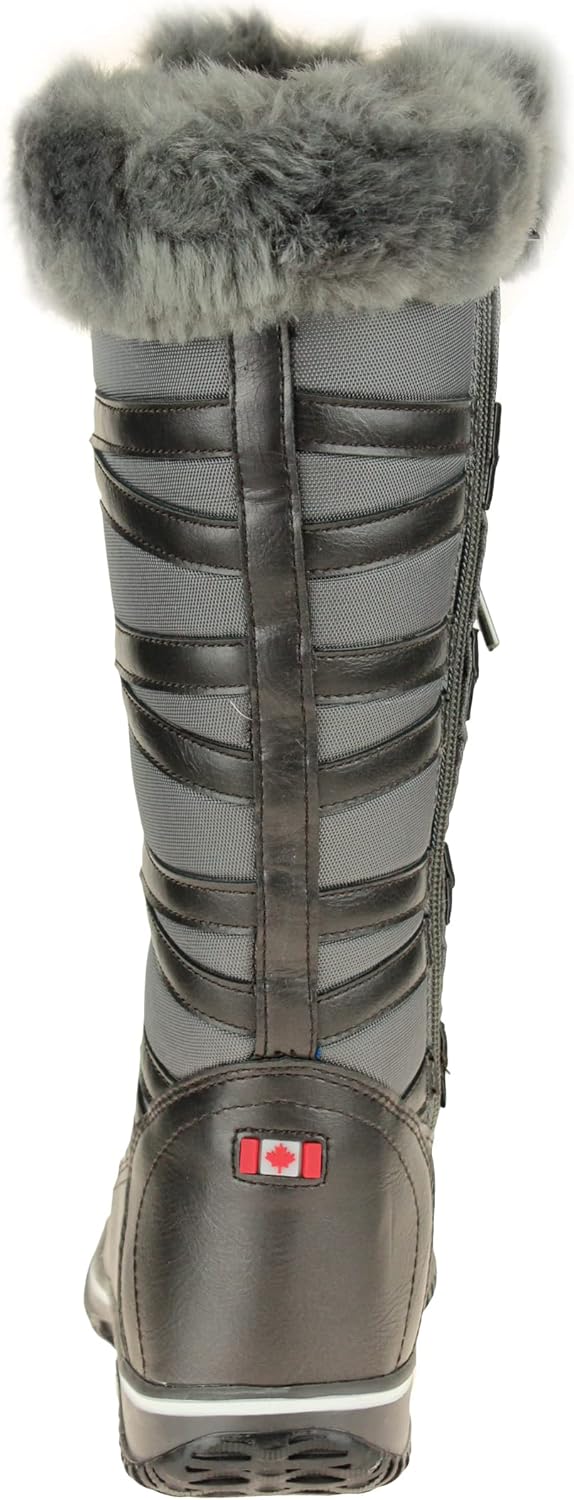 PAJAR Women's Grip Star Tall Winter Waterproof Insulated Snow Boot With Side Zipper and Laces - Image 4