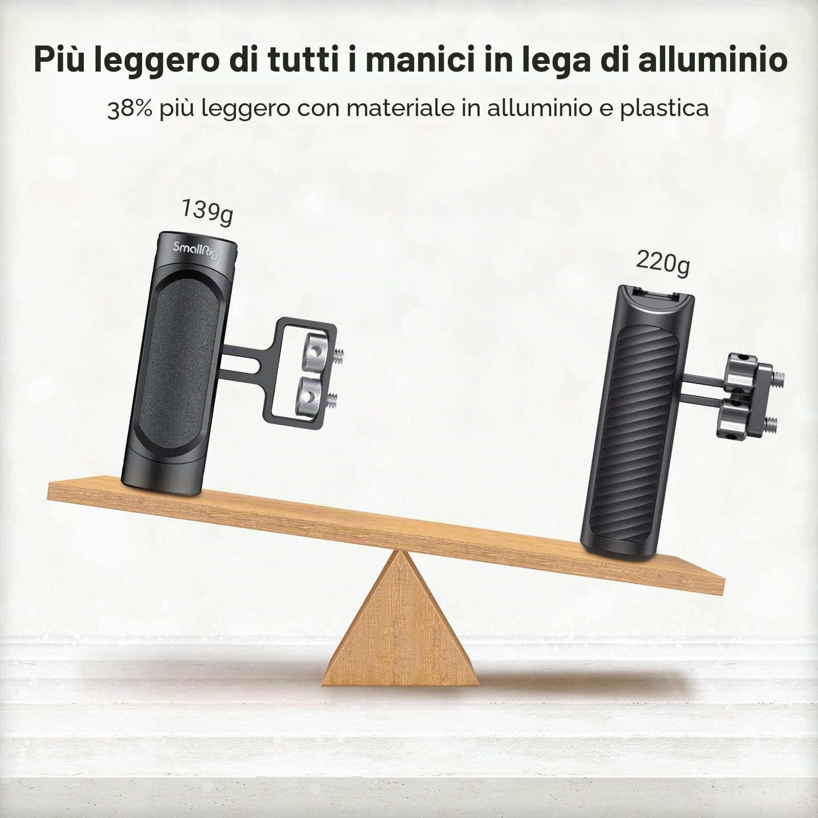 SMALLRIG Mini Maniglia Laterale con Fori Filettati, Mini Maniglia Laterale Regolabile per Gabbia Della Fotocamera - 2916