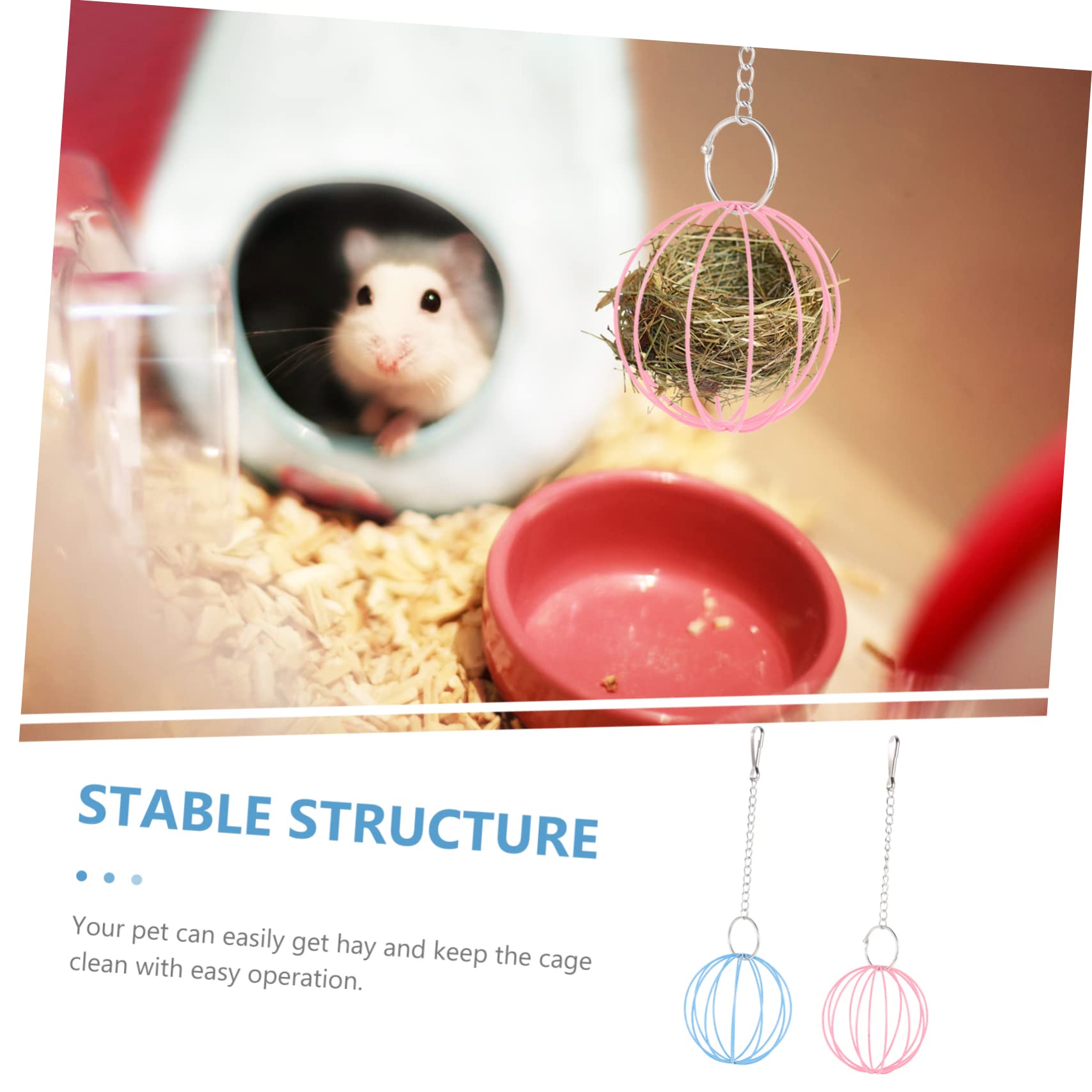 BESPORTBLE 10stücke Hängende Futterball Für Kaninchen Und Hamster Kreative Futterspender Für Käfige Mit Aufhängung Für Heu Und Gras