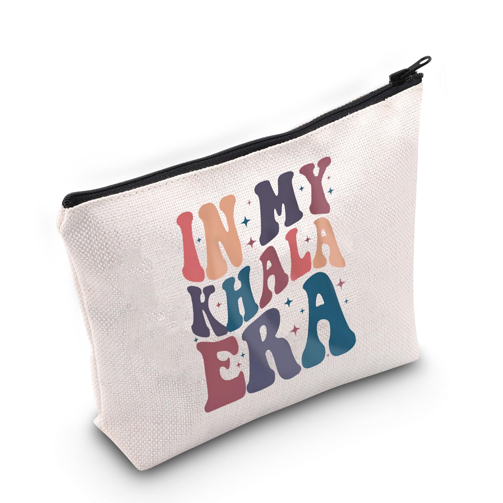 TGBJE Mothers Day Gift Best Khala Indian Aunt Gift Pakistani Aunt Makeup Bag Promoted to Khala Gift In My Khala Era Cosmetic Bag (Khala Era bag)