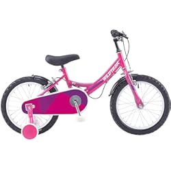Bicicleta De Llantas Anchas Precio Wildtrak - Bicicleta 16 pulgadas para niñas de 3 a 7 años con ruedines con ruedines - Rosa